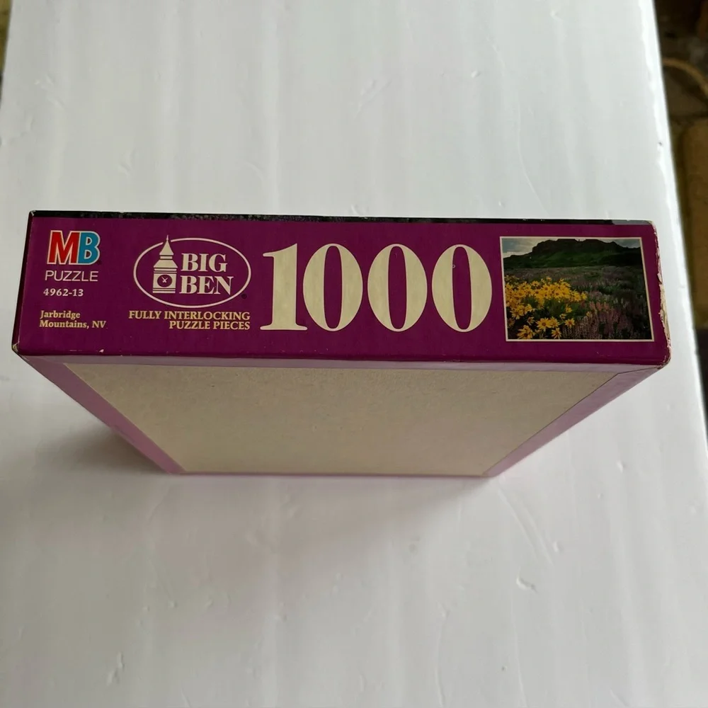 Milton Bradley Puzzle Jarbridge Mountains 1000 Pieces 1994 Nevada USA Sealed